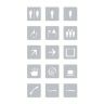 Pictogram inox vierkant