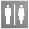 Pictogram inox vierkant "man/vrouw"