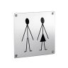 Pictogram dames-heren inox