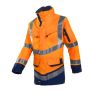 Regenjas Hi-Vis WINDSOR Fluo Oranje/Marineblauw 2XL