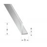 Hoekprofiel alu brut 25x15x1.5mm, 1m