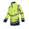 Regenjas Hi-Vis WINDSOR Fluo Geel/Marineblauw 2XL