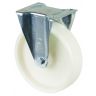 Wiel pvc wit vast plaat