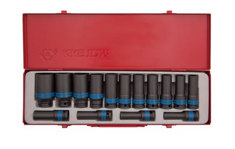 Slagmoerdopsleutelset 1/2" Metr. 15-dlg