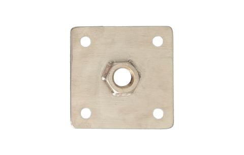 Tegenplaat vierkant/vaste moer Inox