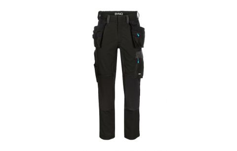 Werkbroek Stretch QROWD met holsterzakken Zwart M54
