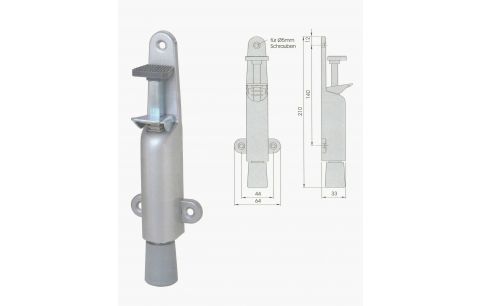 Pedaalstop staal silv. 1026-02