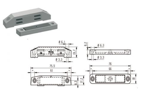 Kastmagneet opvijs wit 12kg LS12LB