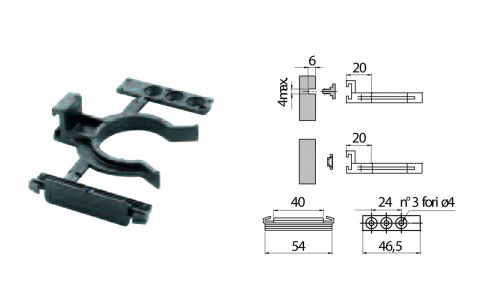 Clips pvc zwart