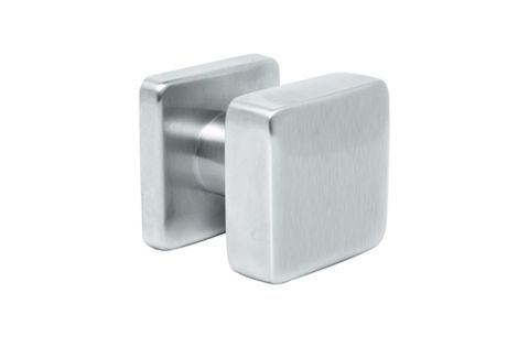 Voordeurknop QUADRA vkt.62x62x30 RVS mat