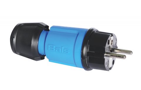 Stekker 16A 2P+BA 230V blauw IP44, multi-grip