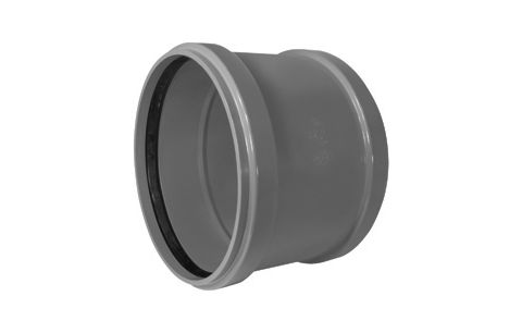 Steekmof pvc grijs 2 mof dia