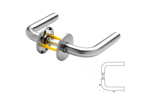 Kruk L inox 18mm + clips r. 7021.084