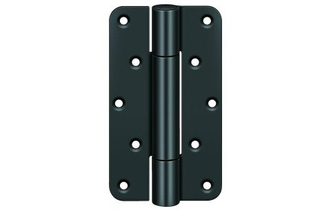 Scharnier zwart mat ral 9005 hoogte 160, breedte 68mm, bladbreedte 55mm