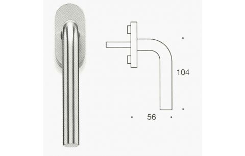 Raamkruk inox l 16mm clips