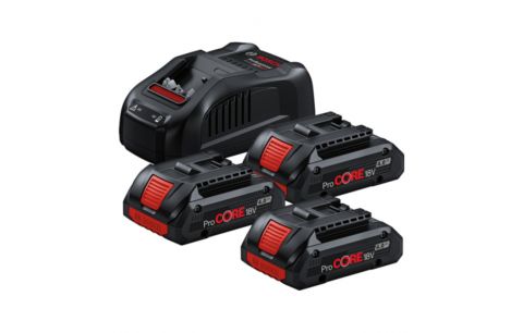 Starterset ProCORE 18V 3x4.0Ah, Met lader GAL 1880 CV