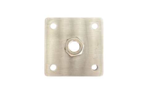 Tegenplaat vierkant/losse moer Inox