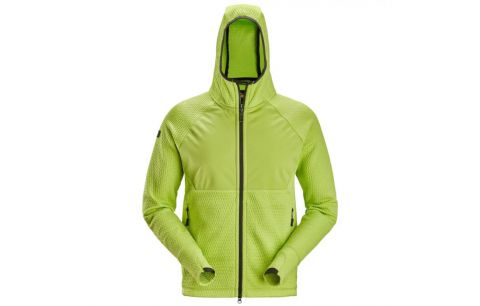 Hoodie midlayer 8405 met rits Limoen XL