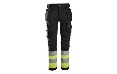 Werkbroek Hi-Vis Stretch 6234 Zwart/Fuo Geel M88