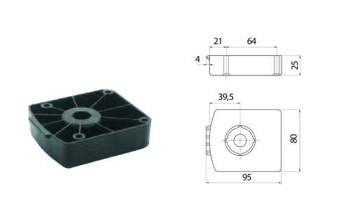 Basis pvc zwart opvijs