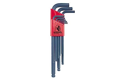 Inbussleutelset 9-dlg 1.5-10mm bolle kop