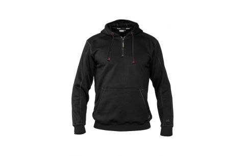 Hoodie 1/2 Rits INDY (340gr) COPES90 Zwart/Zwart L