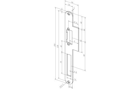 Voorplaat lap inox voor PROF-2