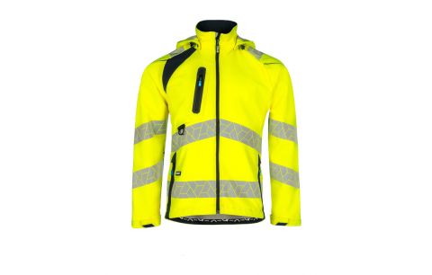 Softshell Hi-Vis Stretch DETEQTOR Fluogeel/Zwart XS
