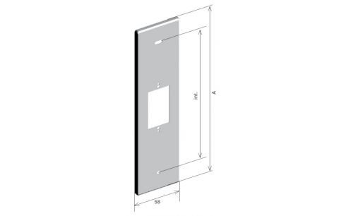Afdekplaat 165 voor schakelaar - inox