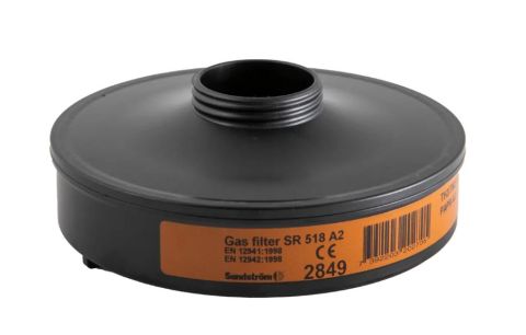Gasfilter SR 518 A2 PC/ABS zwart, voor SR 500/SR 500 EX, 2st