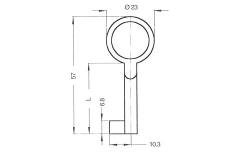 Sleutel nikkel 86/45mm x 57