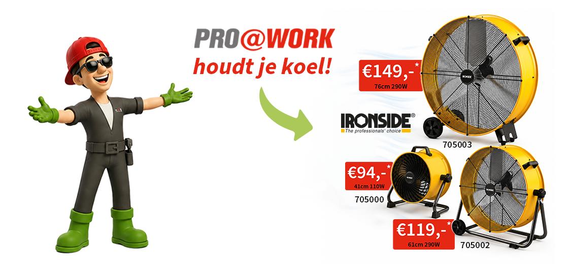Actieprijzen Ironside ventilatoren
