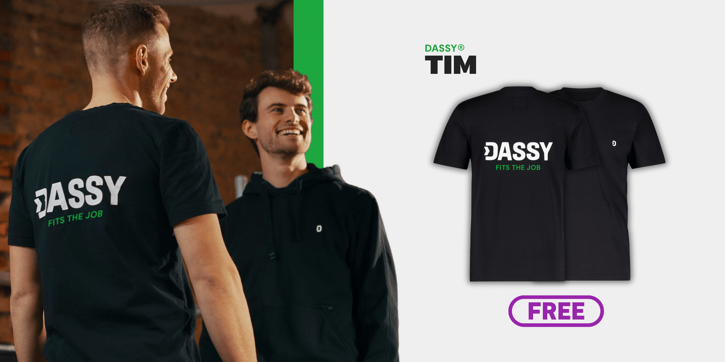 Gratis t-shirt bij aankoop van 2 Dassy shorts