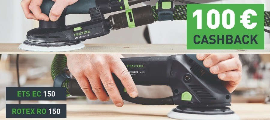 Cashback Festool schuurmachines