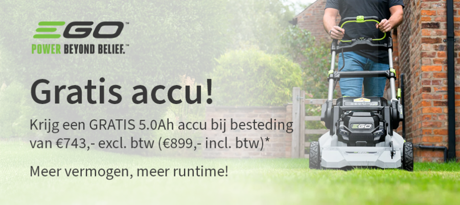 Gratis accu actie Ego power