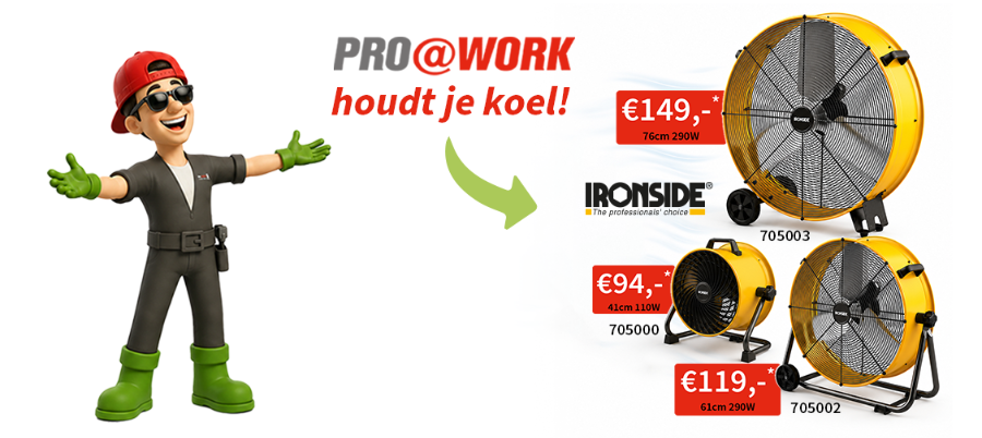 Actieprijzen Ironside ventilatoren