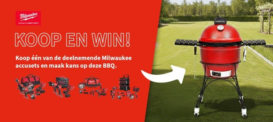 Win een BBQ bij aankoop van Milwaukee accusets