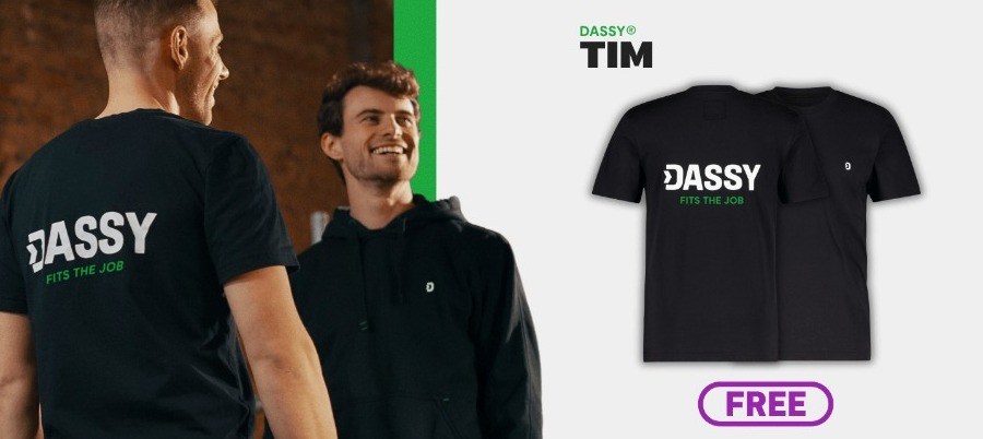 Gratis t-shirt bij aankoop van 2 Dassy shorts