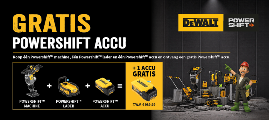 Gratis accu bij powershift
