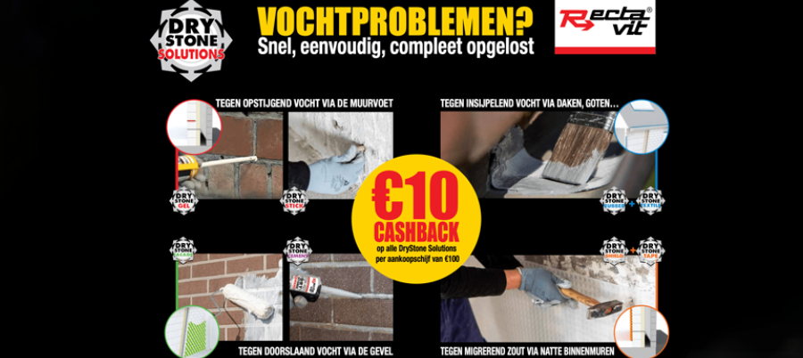 Cashback actie Rectavit DryStone Solutions