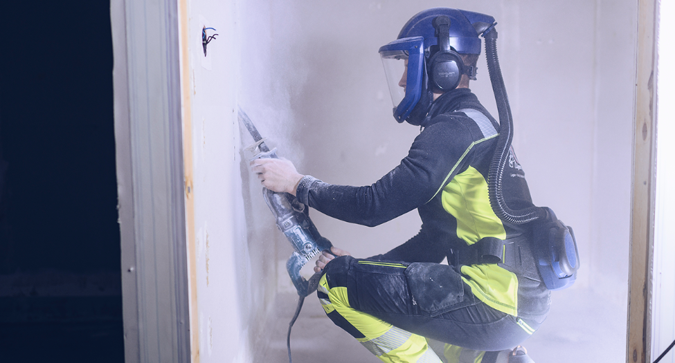 Sundström motoraangedreven ademhalingsbescherming bouw